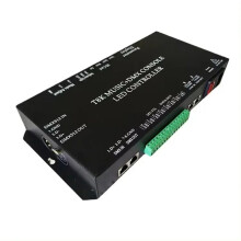 Contrôleur de Module de Bande Lumineuse LED WS2811 WS2815 pour RGBIC SPI-TTL T8K, Console Musicale et DMX, 8 Canaux, Port avec Microphone (UE)
