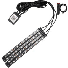 LED-Verlichting voor Motorfietsen RGB APP Geluidsregeling Moto Achtergrondverlichting Flexibele Waterdichte Decoratielamp Neonstrip 48 Lampen