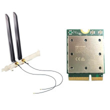 Carte Wi-Fi Sans Fil Tri-Bande FME-865, 5.4, 2,4 GHz/5 GHz/6 GHz, Adaptateur Réseau Sans Fil avec Antenne pour Windows 11