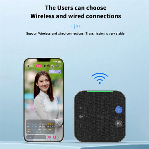 Microfono Omnidirezionale per Videoconferenza Wireless, Vivavoce, Microfono USB  per Skype, Zoom, PC, Laptop 2