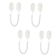 4 Stuks Anti-Verlies Touwhaak Afstandsbediening Houder Lanyard Beveiligingskabel Multifunctionele Haken Thuis Opslag Organisatie Wit