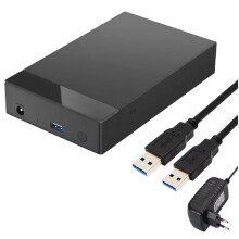 Boîtier pour Disque Dur Externe 3,5 Pouces, Adaptateur Vers USB 3.0, pour Disque SSD 2,5 Pouces et 3,5 Pouces, pour PC Portable, UE