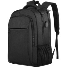 Grote Reisrugzak voor Laptops, Zakelijke Antidiefstal, Slanke, Stevige 18 Inch Laptops, Waterdichte Tas met USB-Oplaadpoort