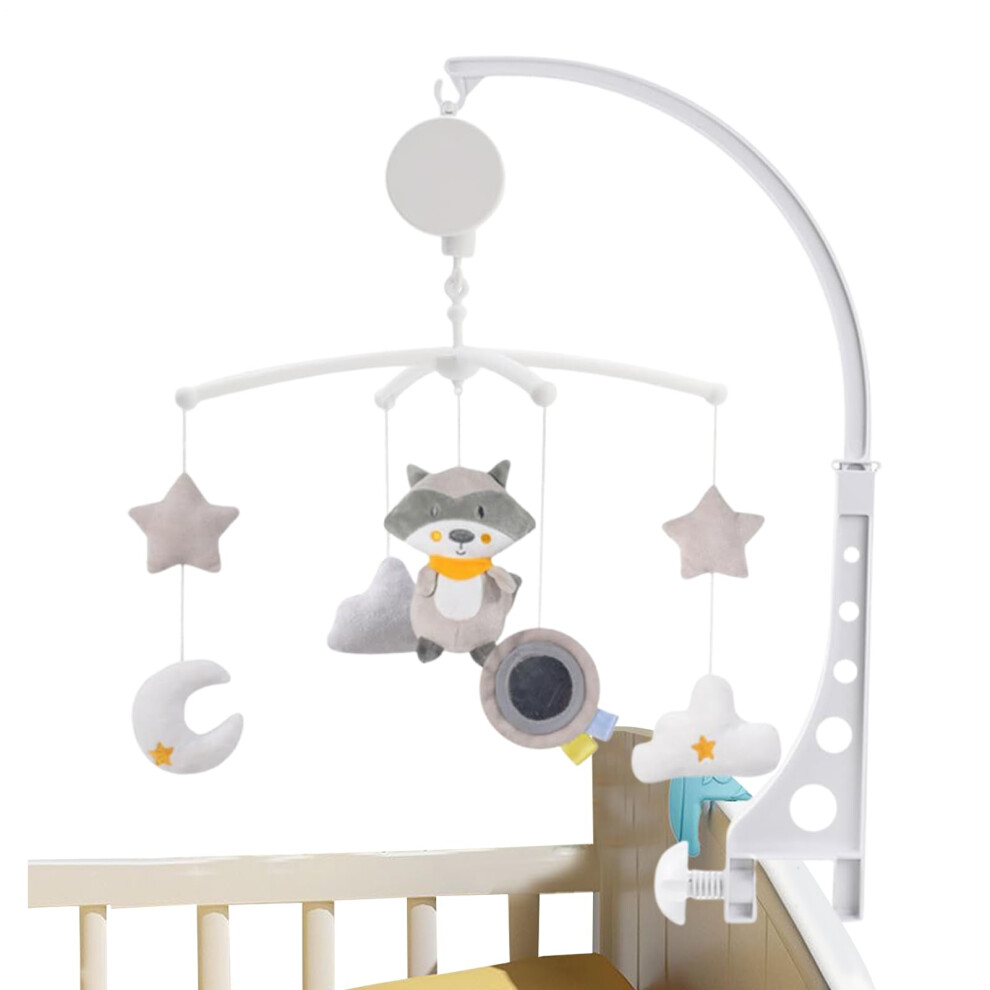 Nursery Mobiles with Music - Portable Cartoon Crib Hanger Soother Toy for Baby Bedroom, Playroom, Daycare, Outdoor Use