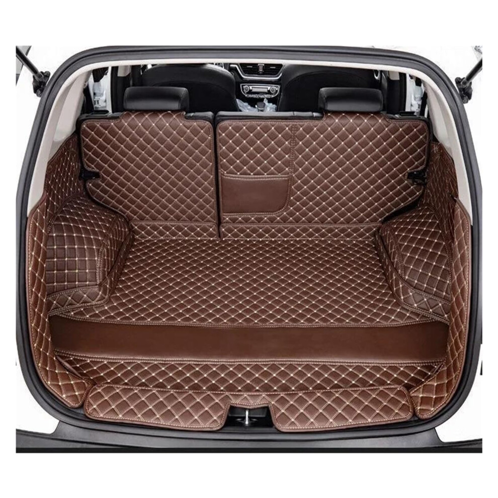 Waterproof Leather Trunk Mat 20212023 Custom Fit Nonslip Cargo Liner For Tesla Model Y Brown 9382693241603