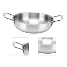 22cm Steel Binaural Ramen Pot for Soup & Noodles, Eco-Friendly