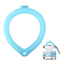 Neck Cooling Tube with Cooler Bag, Portable Ice Neck Cooling Ring for Outdoor and Indoor Use, Blue Cooling Strips