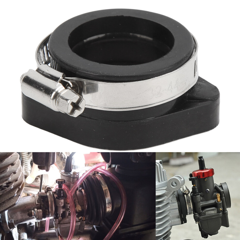 Rubber Intake Adapter For Motorcycle Carburetor 47Â28Mm / 1.85Â1.1In Black 4991375664408