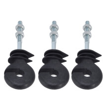 50 Pack M6 Threaded Fence Insulators for Livestock - Galvanized Steel