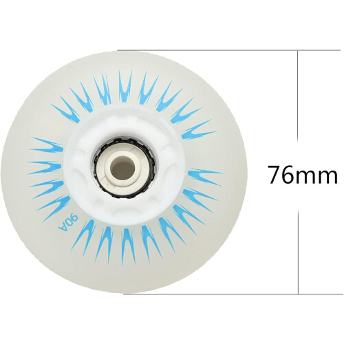 Inline Skates Replacement Wheels 60mm Blue LightUp Wheels Bearings 8 Pack Compatible With Inline Skates 1