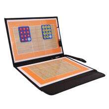 Magnetic Tactical Board For Volleyball Coaching Folding Clipboard Dry Erase Board PU Leather Case Includes Marker Pen And Strong Magnets