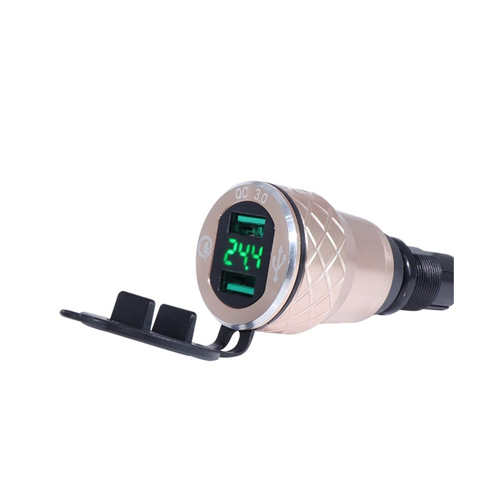 Motorcycle Dual Usb Charger Din Hella Socket For Versys For F800gs F650gs F750gs R1200gs R1250gs Gold Eu Plug 6031158289386