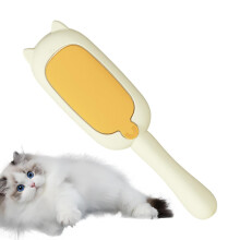 Cat Shedding Brush Deshedding Grooming Comb For Cats Gentle Cleaning Supplies For Clothes Sofa Bed Dorm Home Yellow