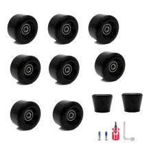 Roller Skate Wheels For Inline Skates Double Row FourWheel PU  Elastic Tire Set