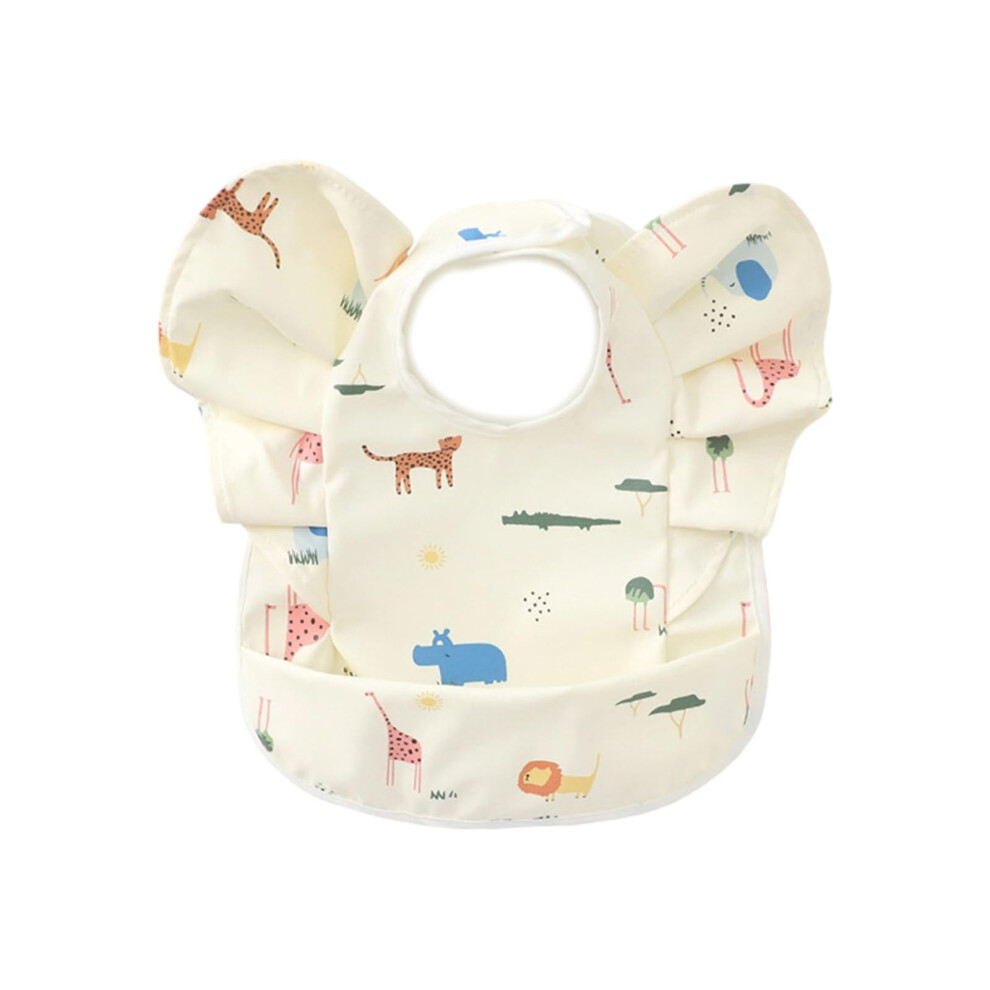 Adorable Angel Wing Design Baby Bib Waterproof Burp Cloth for Infants and Toddlers, Easy Clean, Portable and Foldable