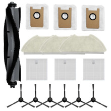 Ersatzzubehör für Airrobo T20+ Saugroboter, Hauptbürste, Seitenbürsten, HEPA-Filter, Wischpads, Staubbeutel