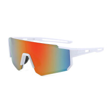 Cycling Sunglasses UV Protection Windproof Glasses For Men Women Road Riding White