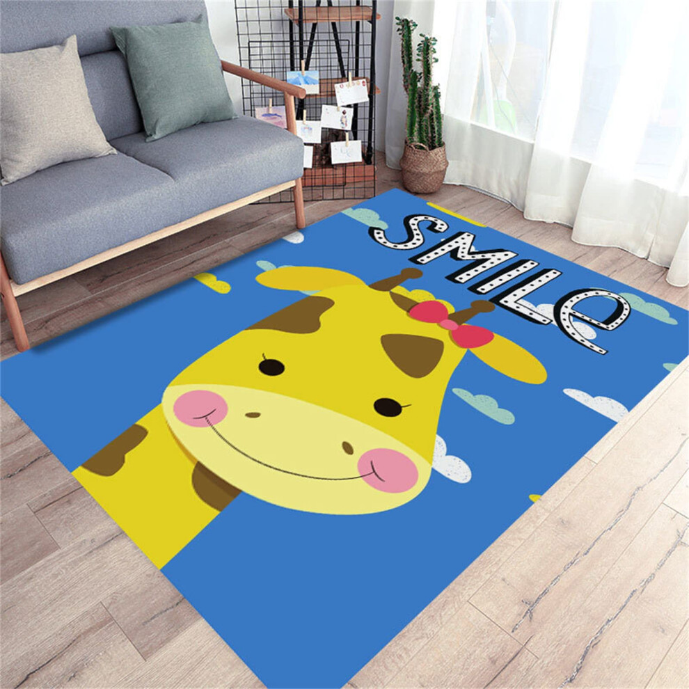 Kids Rugs for Bedroom Playroom 3D Carpet Chair Mats for Carpeted Floors Flannel Nursery Area Rug Model 08 120x160 Cm