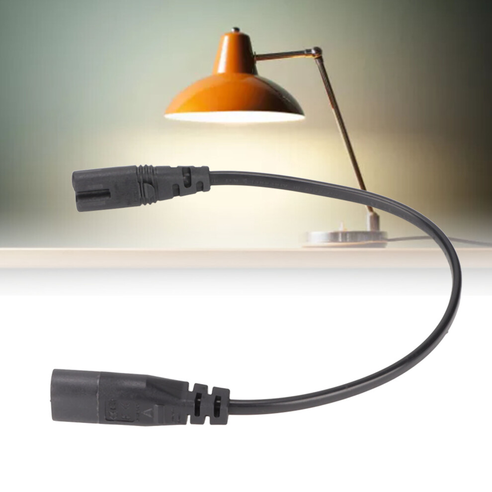 Iec320 C8 To C7 Power Extension Cord 0.3M 2.5A/250V Black 3311375677757
