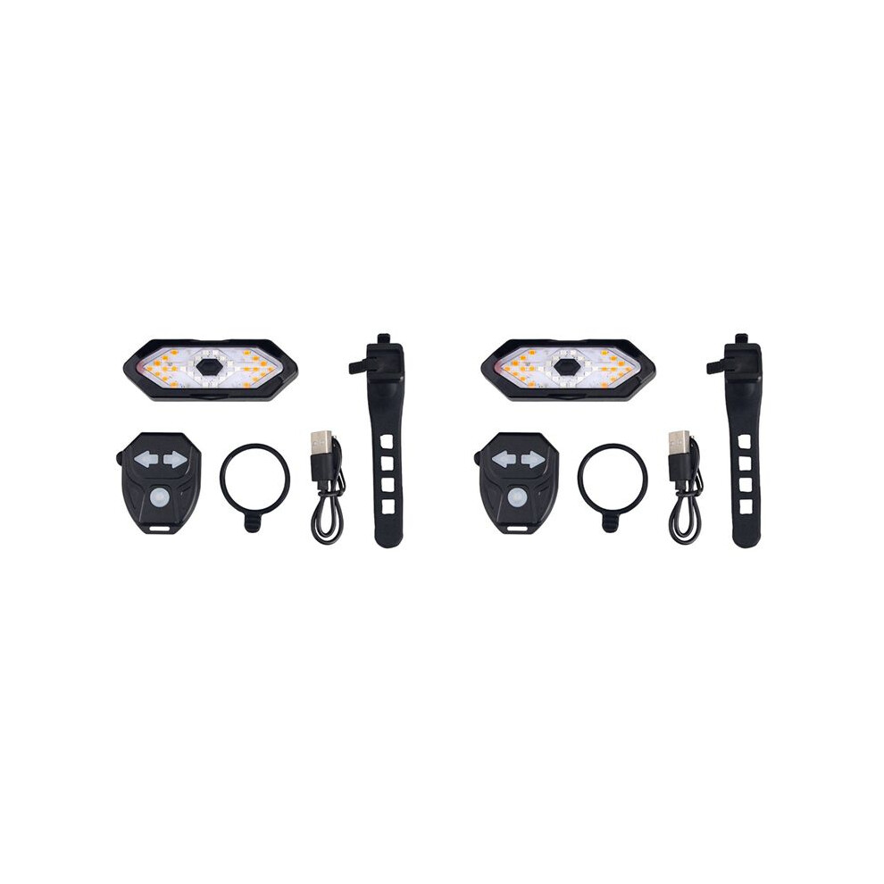 2X Electric Scooter Turn Signal, Remote Control Bike Blinker/Tail ,Adjustable Directional Turn Signal Rechargeable Light 6031497073899