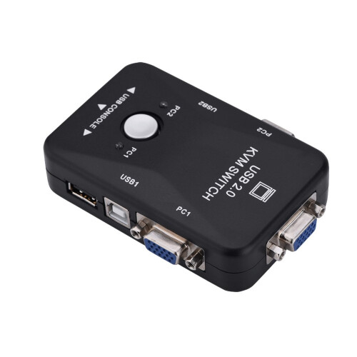 USB Switch Device USB VGA KVM Switch, Compatible with OS X, Compatible with Windows 7/Vista 64Bit, Stable