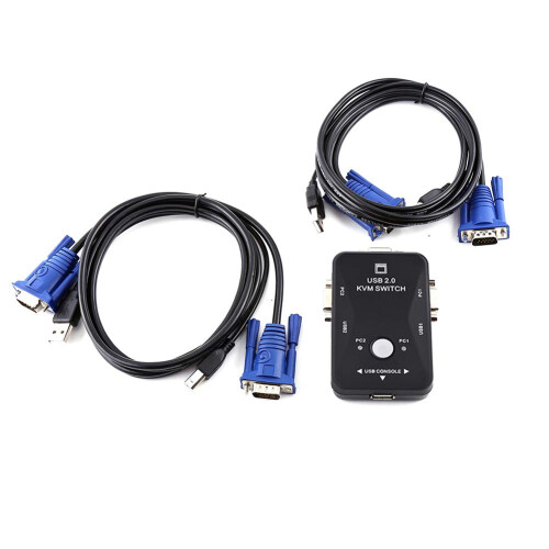 USB Switch Device USB VGA KVM Switch, Compatible with OS X, Compatible with Windows 7/Vista 64Bit, Stable 1