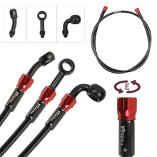 Motorcycle Brake Hose Stainless Steel Braided Hydraulic Line 1100mm AN3 Banjo for ATV Dirt Bike