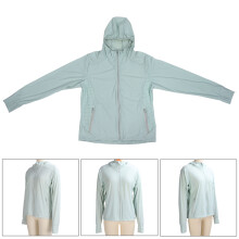 Women's UV Proof Long Sleeve Sun Protection Hoodie Jacket Green L