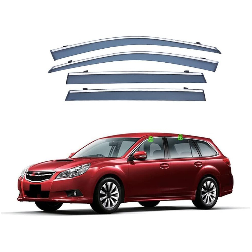4 Pieces Car Window Visors For Subaru Legacy Wagon Br 2010 Rain Guards Wind Deflectors 9347817621419