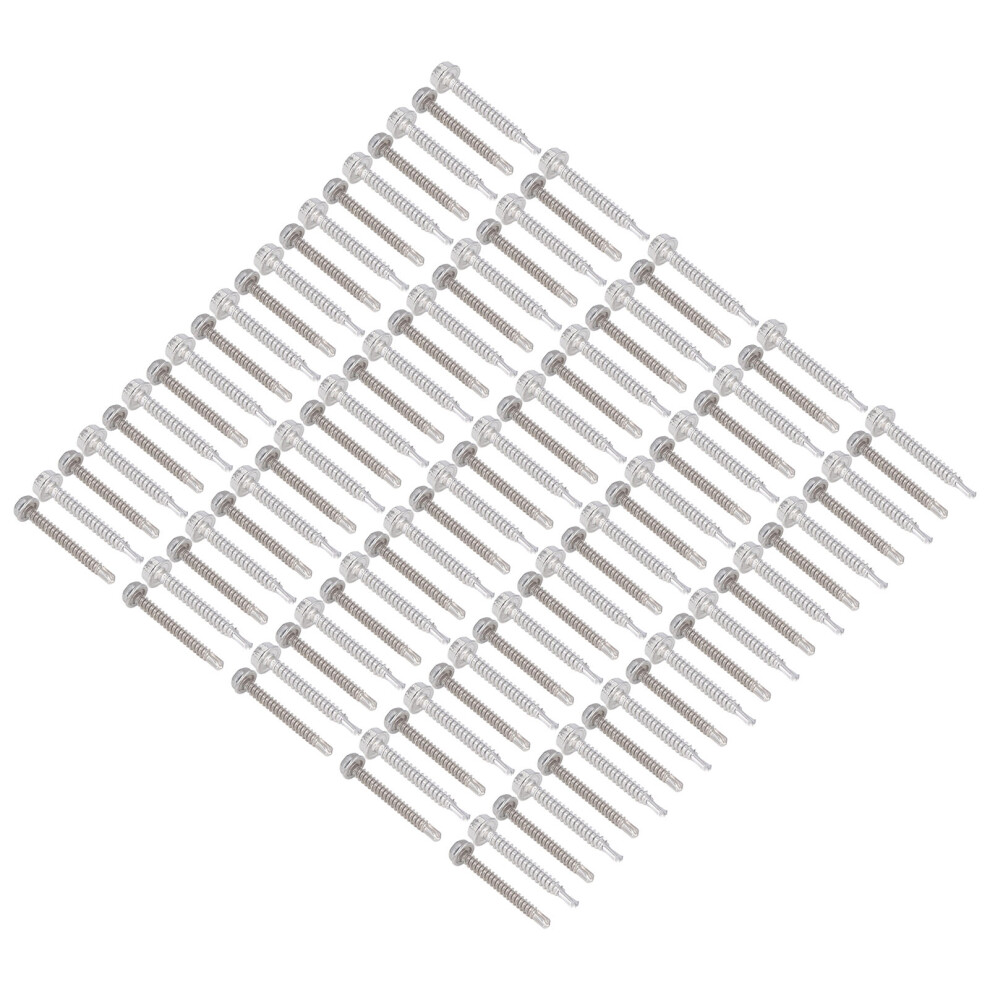100Pcs Stainless Steel Hex Washer Screws 4.2X38mm & 4.8X38mm 9441375685163
