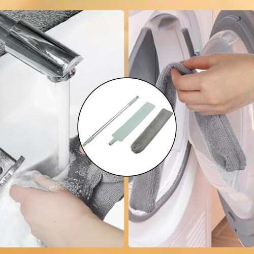Extendable Microfiber Cleaning Brush with Flexible Head and Detachable Handle for Dust Removal 2