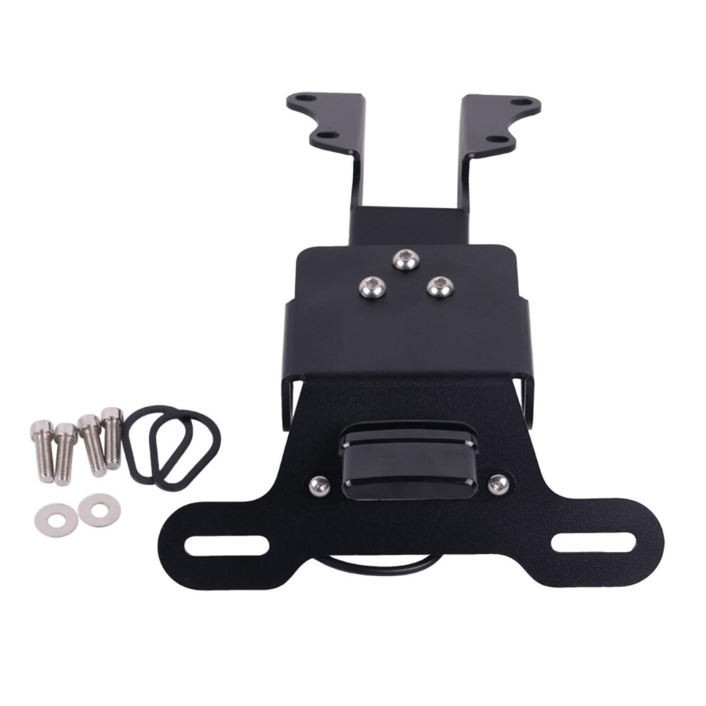 Motorcycle License Plate Bracket Short Tail Design Stainless Construction Easy Installation Fits Most Motorcycles 9187378428672