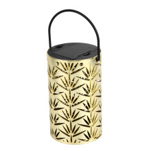 Linterna colgante LED dorada 7.6x12.7cm 3 pilas AAA