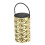 LED Hanging Lantern with Leaf Pattern, Portable Decor, Gold 1
