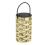 LED Hanging Lantern with Leaf Pattern, Portable Decor, Gold 6