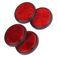 4pcs Red 2in Reflective Discs for Bikes Trucks Trailers Scooters