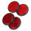 4pcs Red 2in Reflective Discs for Bikes Trucks Trailers Scooters 1