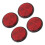 4pcs Red 2in Reflective Discs for Bikes Trucks Trailers Scooters 15