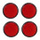4pcs Red 2in Reflective Discs for Bikes Trucks Trailers Scooters 2