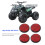 4pcs Red 2in Reflective Discs for Bikes Trucks Trailers Scooters 7