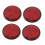 4pcs Red 2in Reflective Discs for Bikes Trucks Trailers Scooters 14