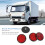 4pcs Red 2in Reflective Discs for Bikes Trucks Trailers Scooters 6