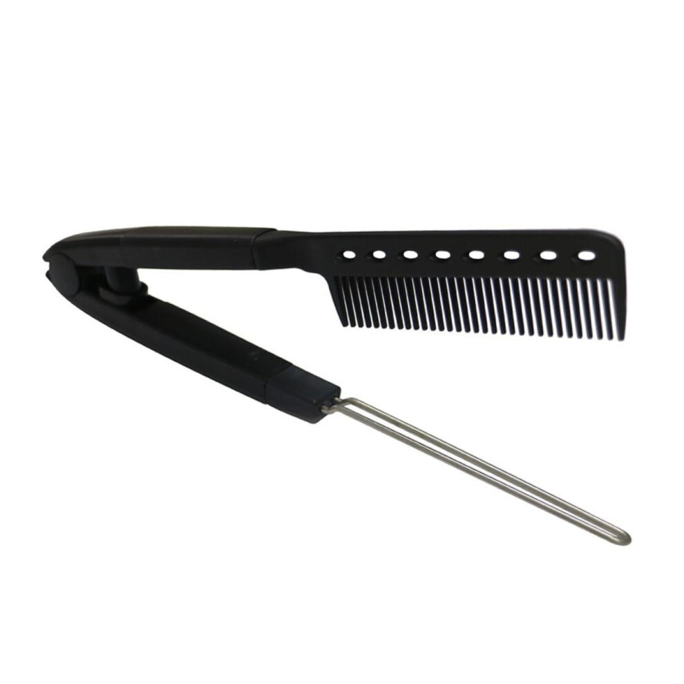 Unisex Hair Straightening Comb With Ergonomic Comfort Grip And Smooth Antitangle Teeth For Salon Or Home