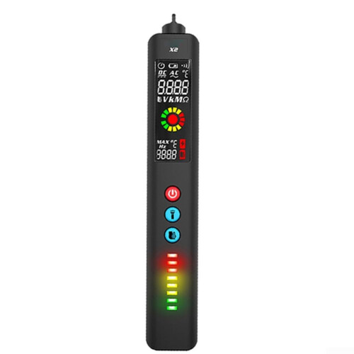 Handheld Voltage Detector Tester, Compact Smart Multimeter With Infrared Temperature Measurement, AC/DC Voltage