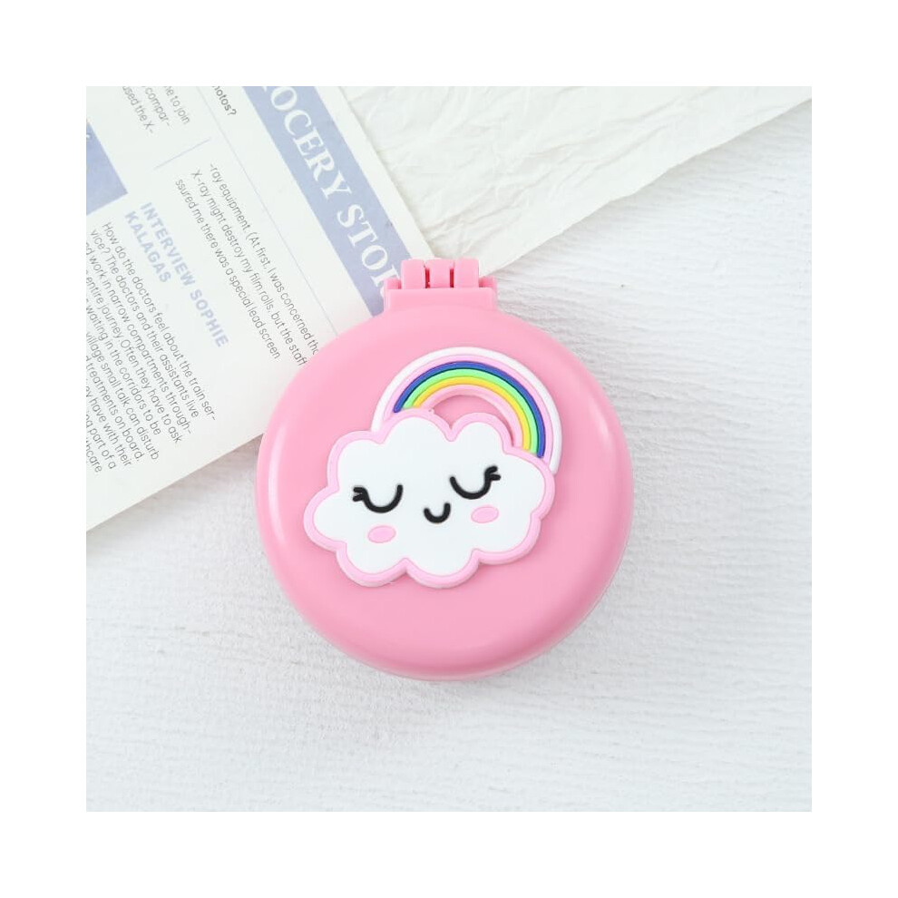 Mini Hair Brush For Purse, Pocket Hair Brush With Mirror, Foldable Travel Mirror Hair Brush, Round Compact Massage Comb