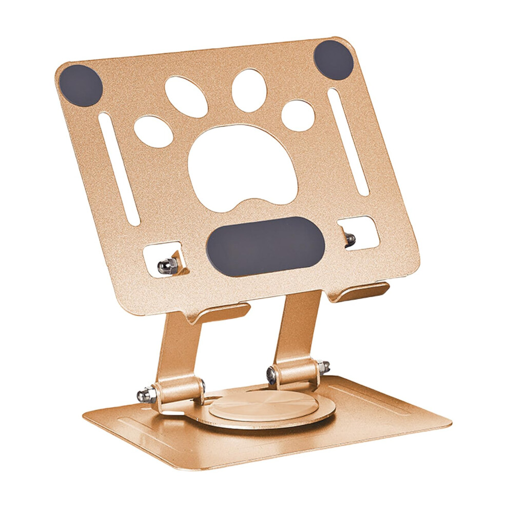 Tablets Stand Bracket, Adjustable Tablet Stand, Foldable 360Degree Rotatable Holder, Desktop Laptop Bracket Gold 9382693392589