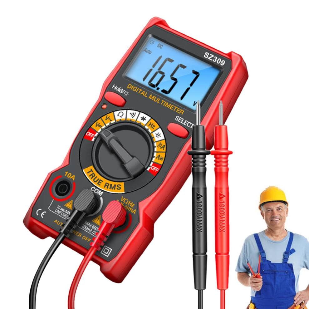 Resistance Meter Smart Digital Multimeter Backlit Lcd Display Multifunctional Multimeter For Household Use 1999 Counts 9382693392749