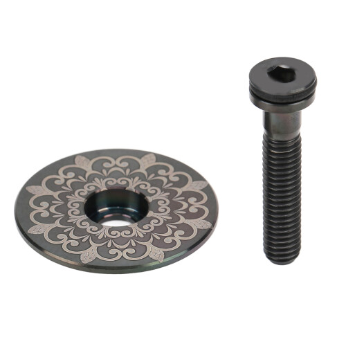 Titanium Alloy Bicycle Headset Top Cap 28.6mm Black 1