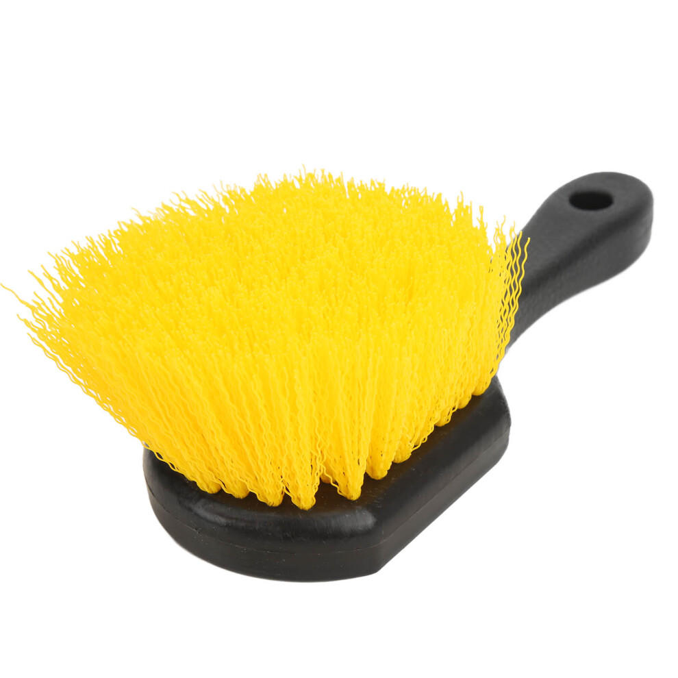 Ergonomic Car Wheel Tire Cleaning Brush For Truck Rv Trailer Plastic Yellow 5051375697628
