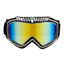 Festival Sunglasses Imitation Red Color With Rhinestones Decoration For Music Festivals Youth Fashion Eyewear